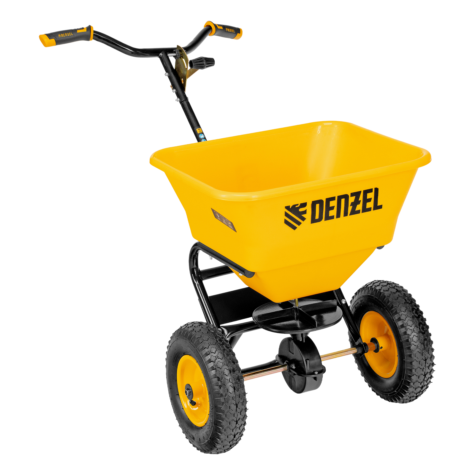 Механическая сеялка на колесах, 45 л Denzel