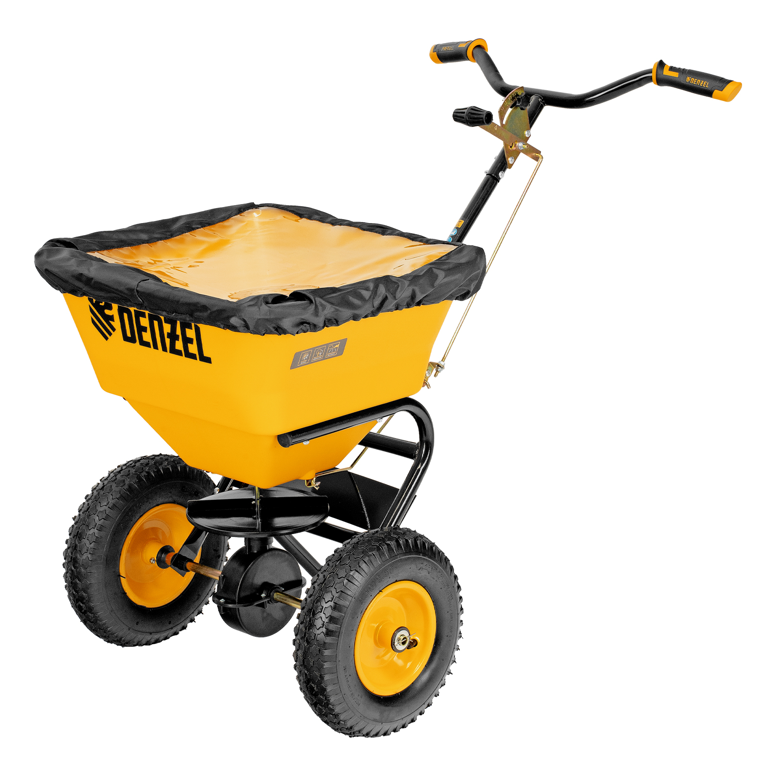 Механическая сеялка на колесах, 45 л Denzel