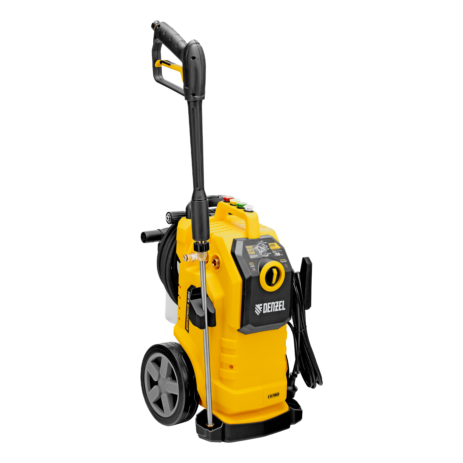 Моечная машина высокого давления K 90 Power, 3100 Вт, 220 бар, 600 л/ч, асинх. двиг.// Denzel