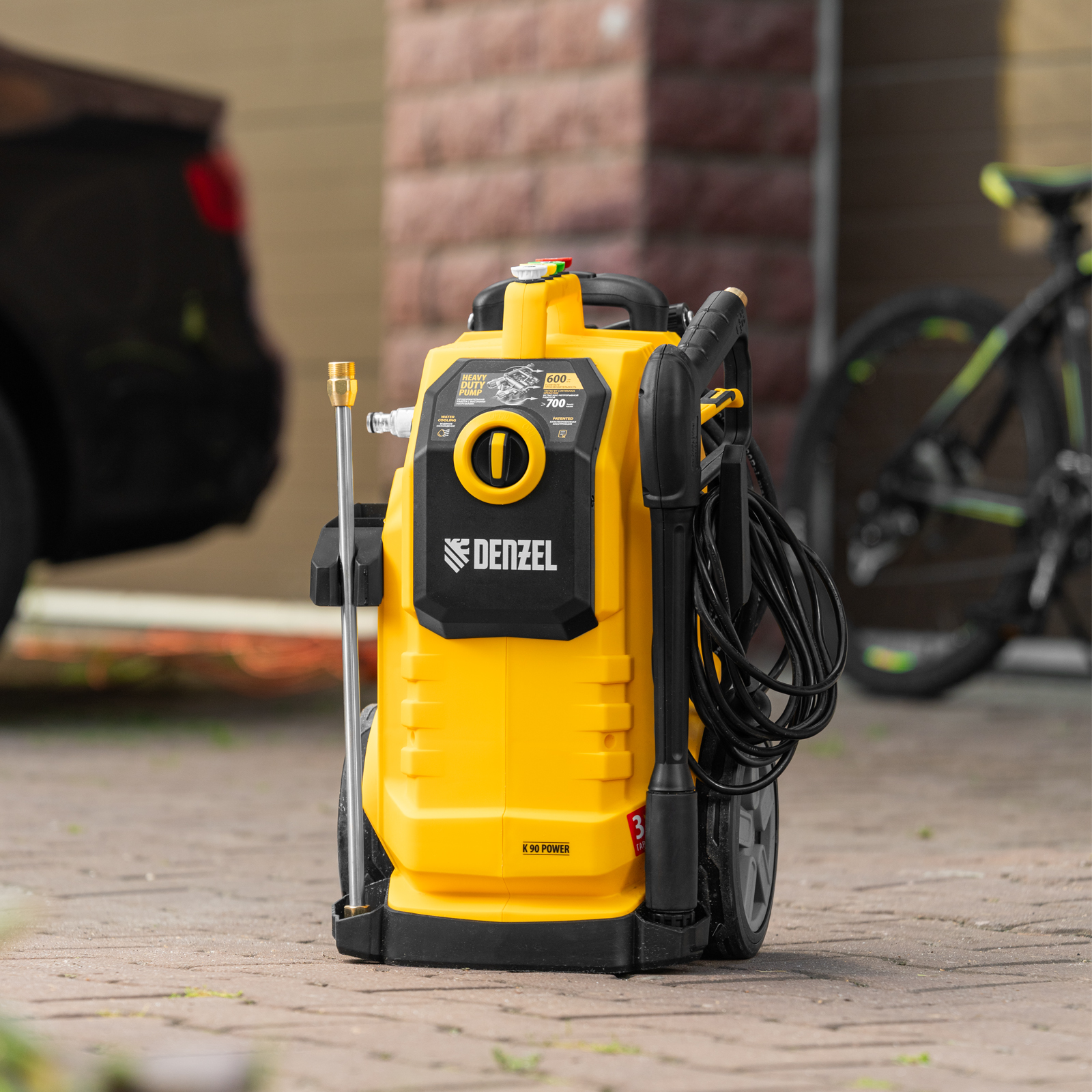 Моечная машина высокого давления K 50 Power, 2100 Вт, 150 бар, 600 л/ч, асинх. двиг.// Denzel