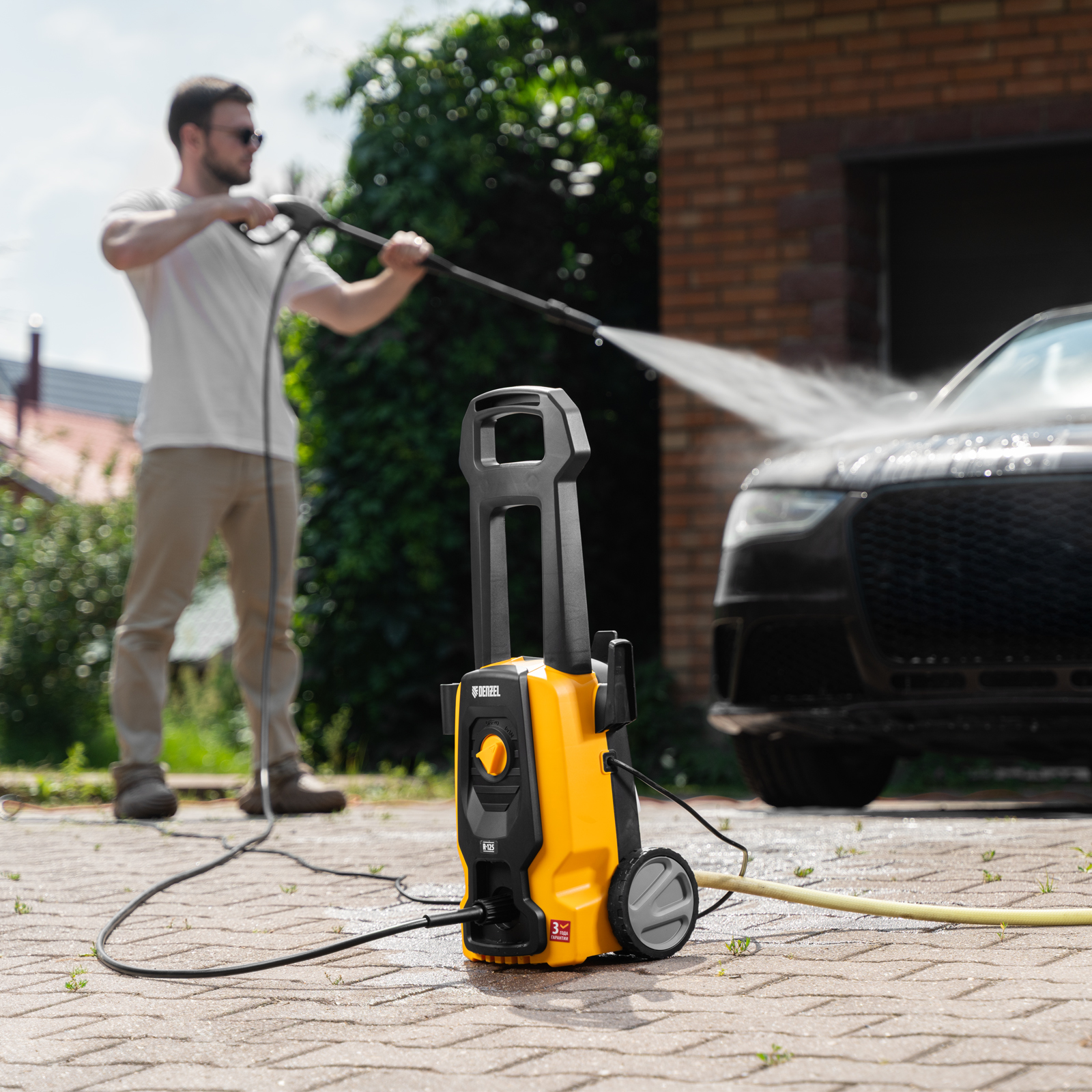 Моечная машина высокого давления R-125, 1500 Вт, 125 бар, 350 л/ч// Denzel