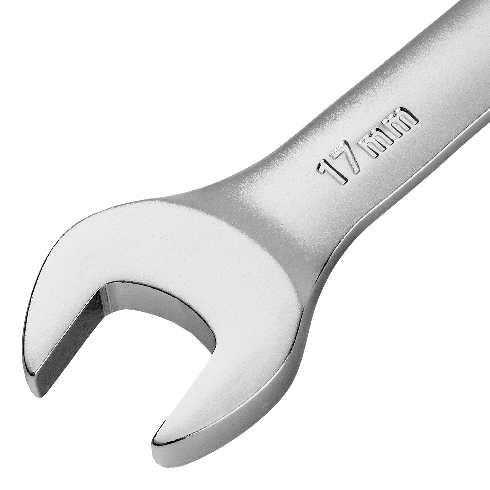 Набор ключей комбинированных трещоточных 6-17 мм, 6 шт., CrV, матовый хром Denzel