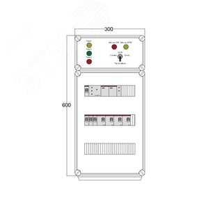 Щит управления электрообогревом HS 4x1700 D316 (в комплекте с терморегулятором и датчиком температуры)