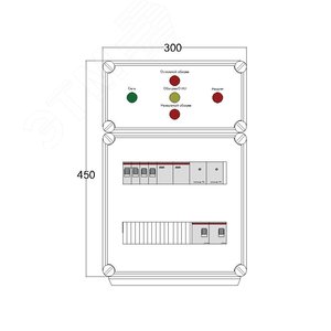 Щит управления электрообогревом DEVIBOX FHR 1x2800 D330 (в комплекте с терморегулятором и датчиком температуры)