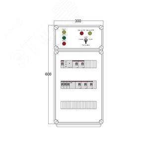 Щит управления электрообогревом DEVIBOX HR 5x1700 D316 (в комплекте с терморегулятором и датчиком температуры)
