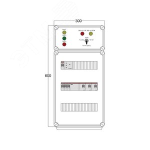Щит управления электрообогревом HS 3x3400 D316 (в комплекте с терморегулятором и датчиком температуры)