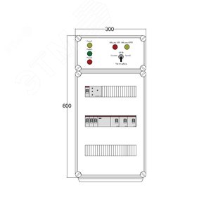 Щит управления электрообогревом DEVIBOX HR 3x4400 D316 (в комплекте с терморегулятором и датчиком температуры)