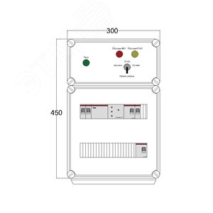 Щит управления электрообогревом HS 2x2700 D316 (в комплекте с терморегулятором и датчиком температуры)