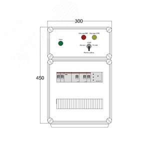 Щит управления электрообогревом DEVIBOX HR 2x2800 D316 (в комплекте с терморегулятором и датчиком температуры)