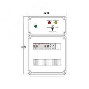 Щит управления электрообогревом DEVIBOX HR 1x1700 D316 (в комплекте с терморегулятором и датчиком температуры)
