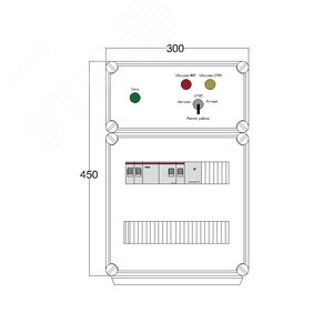 Щит управления электрообогревом DEVIBOX HR 1x2800 D330 (в комплекте с терморегулятором и датчиком температуры)