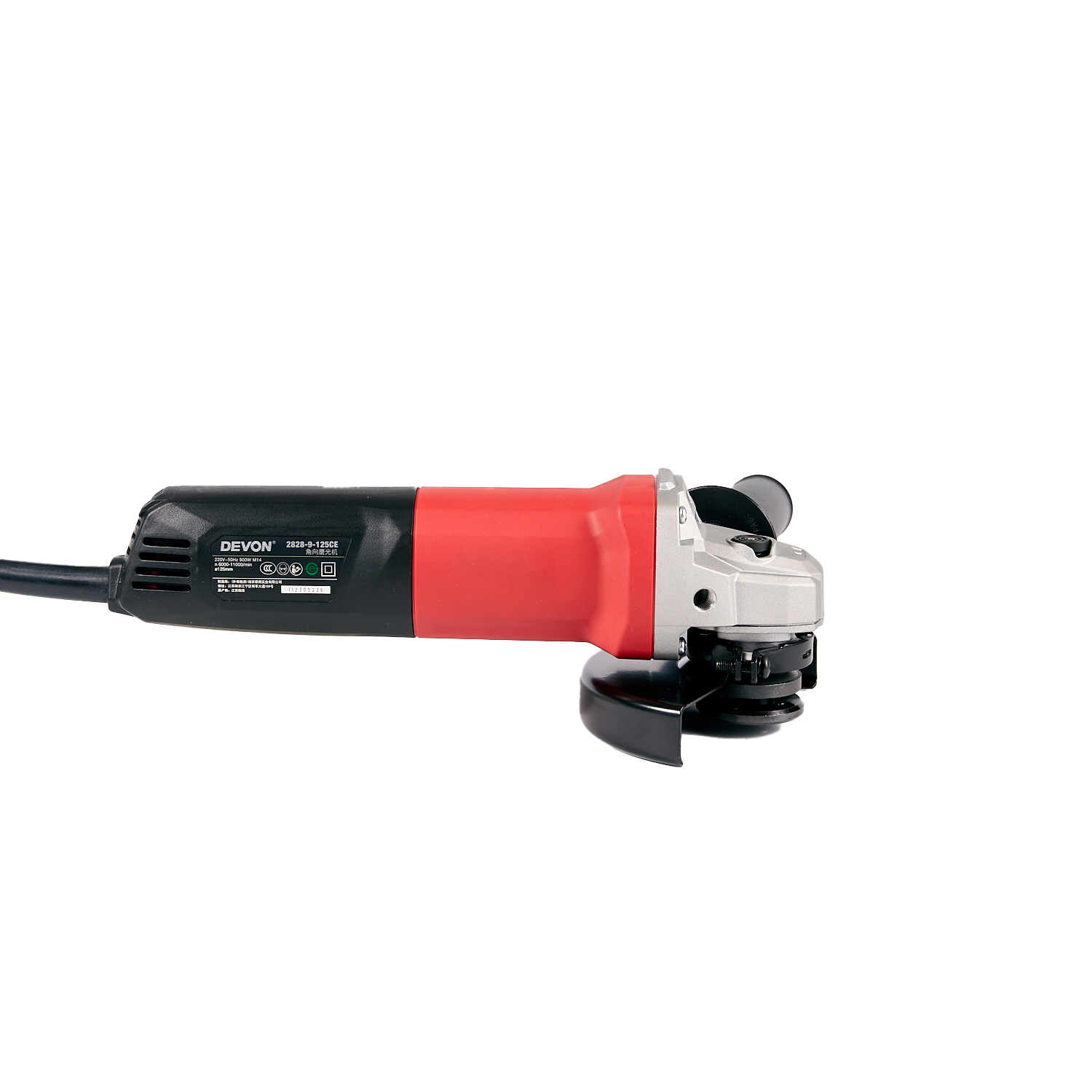 Угловая шлифовальная машина (УШМ) сетевая DEVON 2828-9-125CE / 125 мм / 900 Вт / 220 В / боковой переключатель / регулировка оборотов / M14