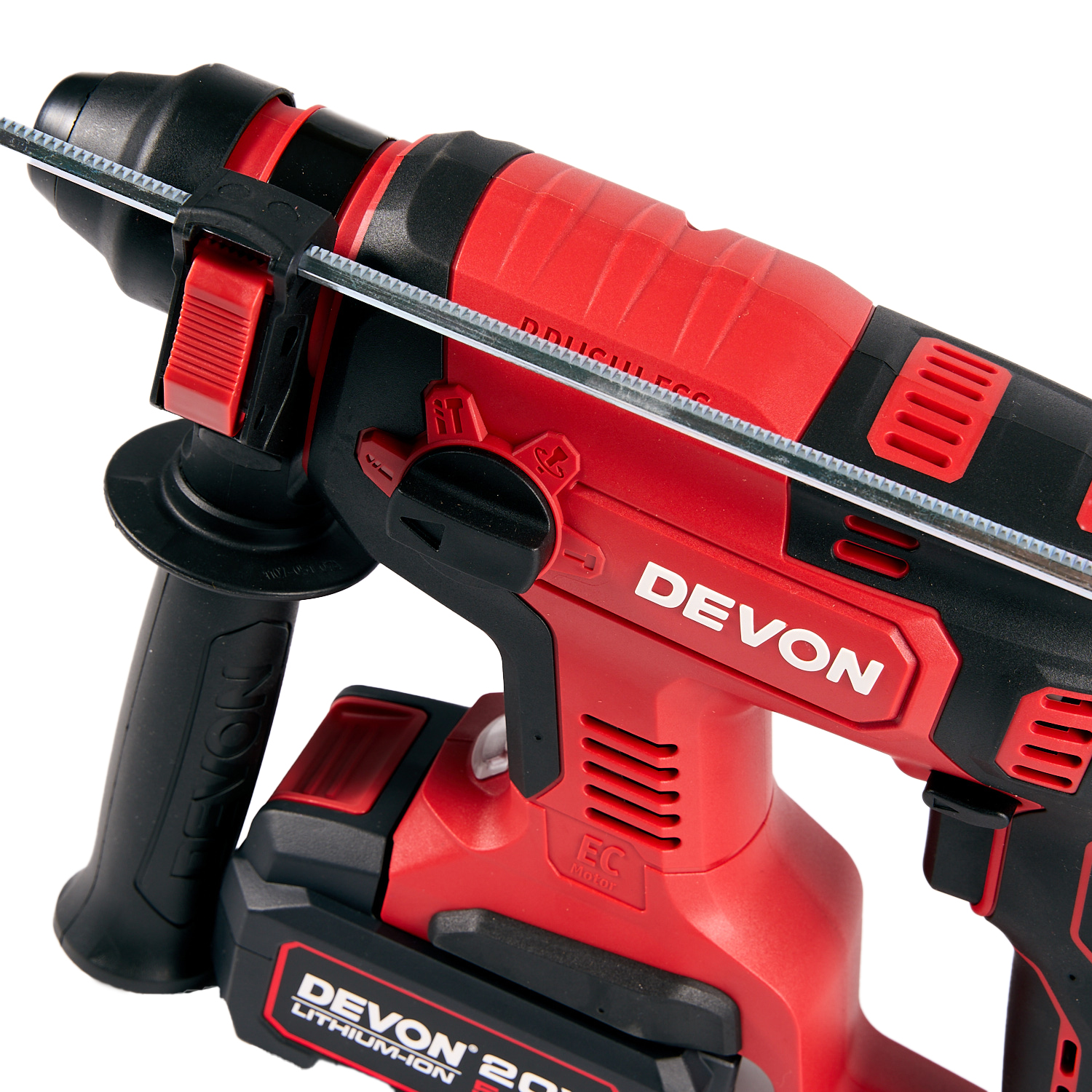 Аккумуляторный перфоратор DEVON 5401-Li-20RH / SDS plus / бесщеточный / 6-12мм / 20 В / 2 аккум. 2.0 А∙ч / стандартное ЗУ 40 Вт