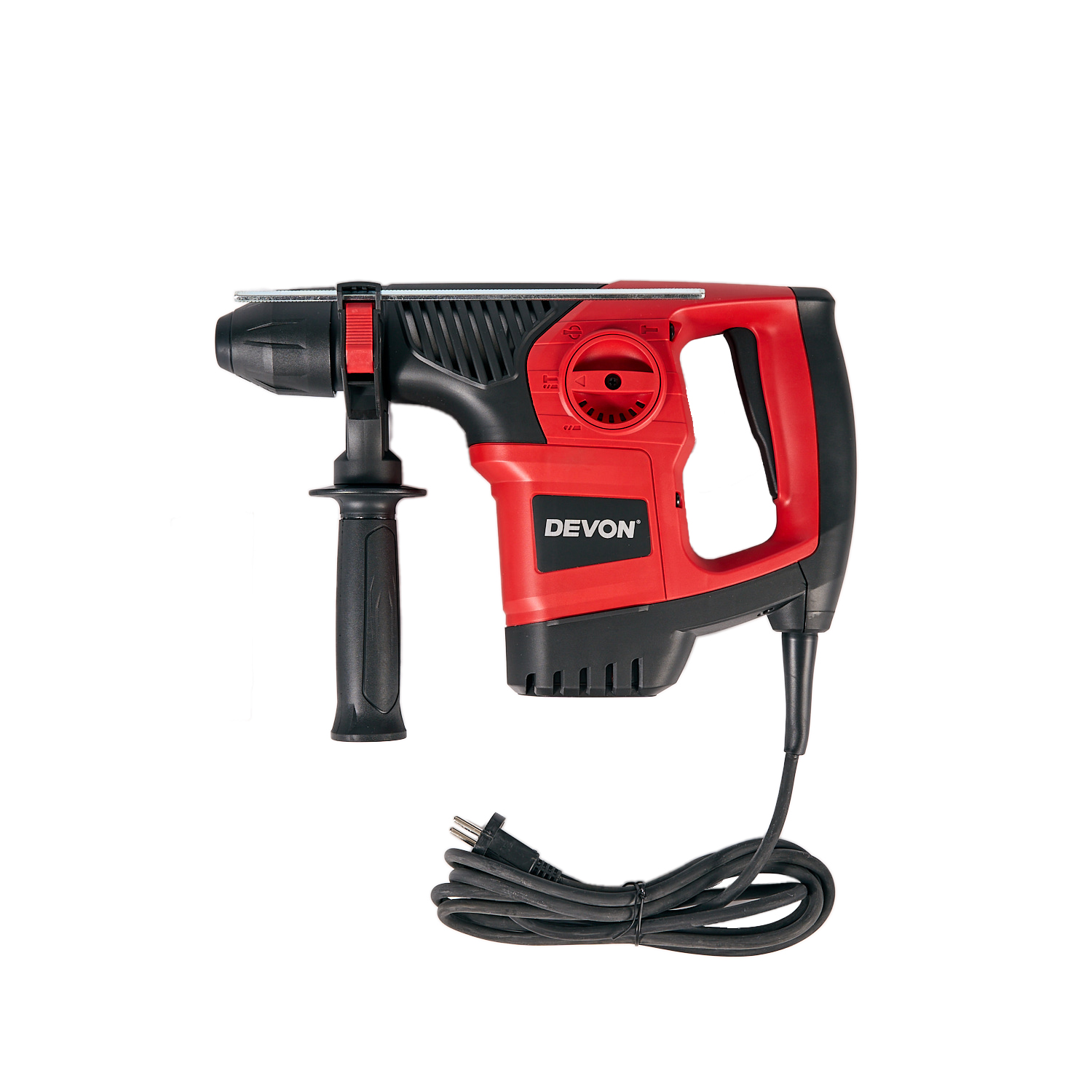 Перфоратор сетевой DEVON 1104 / 900 Вт / SDS-Plus / 30 мм / 220 В / регулировка оборотов / 3 режима / пластиковый кейс