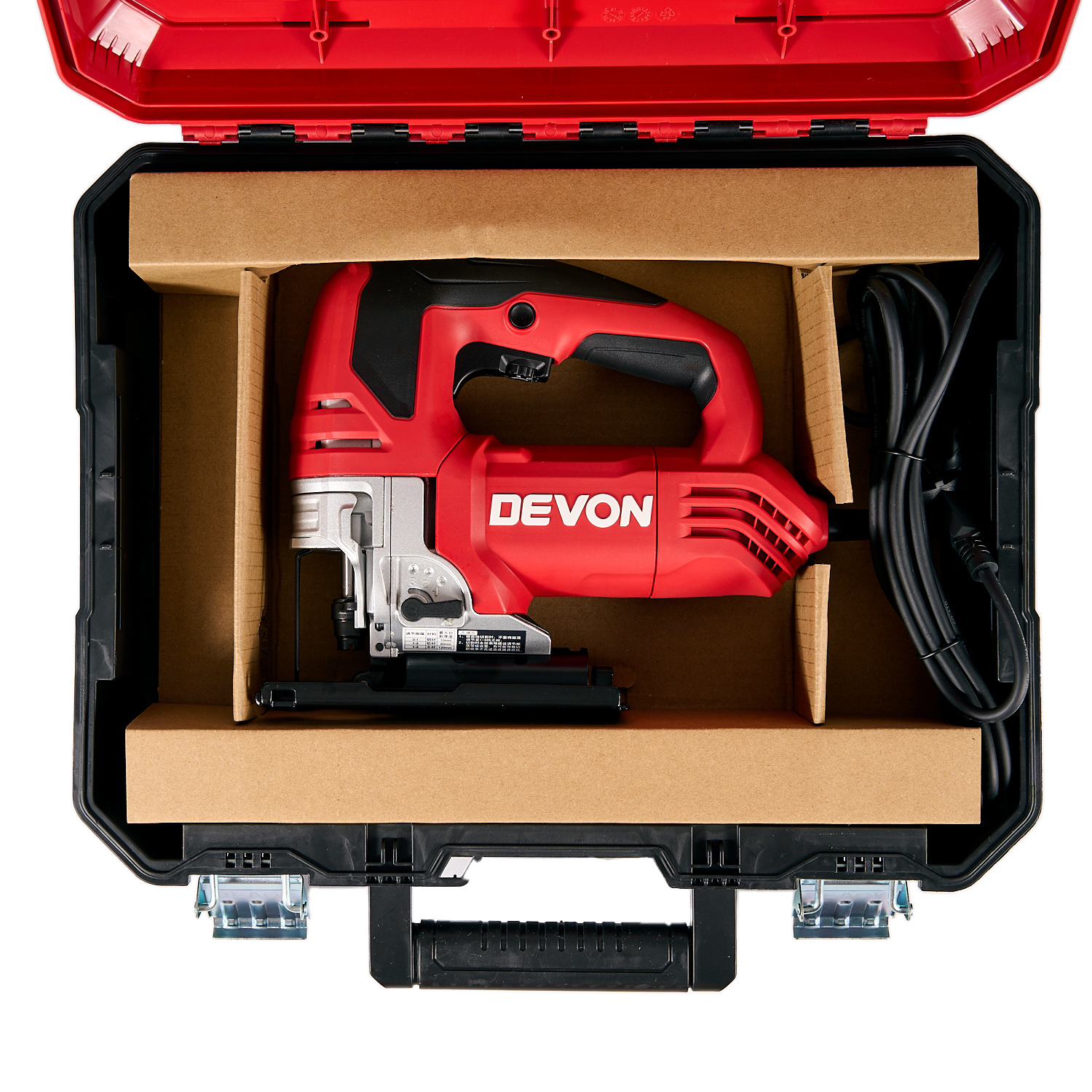 Лобзик электрический сетевой DEVON 3144-6-120Q / 120мм / 220 В / 600Вт / LED / быстрозажимное устройство / пластиковый кейс