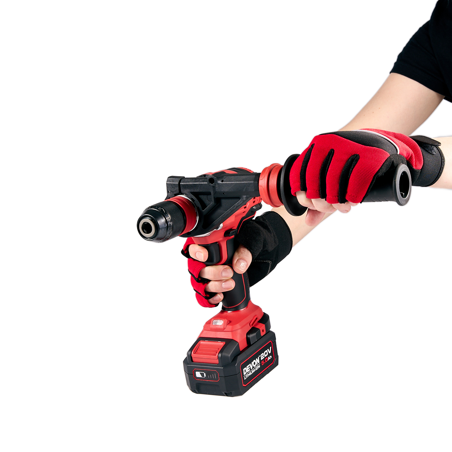 Аккумуляторный шуруповерт/дрель DEVON 5289-LI-20FS/ бесщеточный / 4 скорости / быстросъемный патрон / 55/120Нм / 20В / 2 аккум. 5.0 А∙ч / быстрое ЗУ 190 Вт