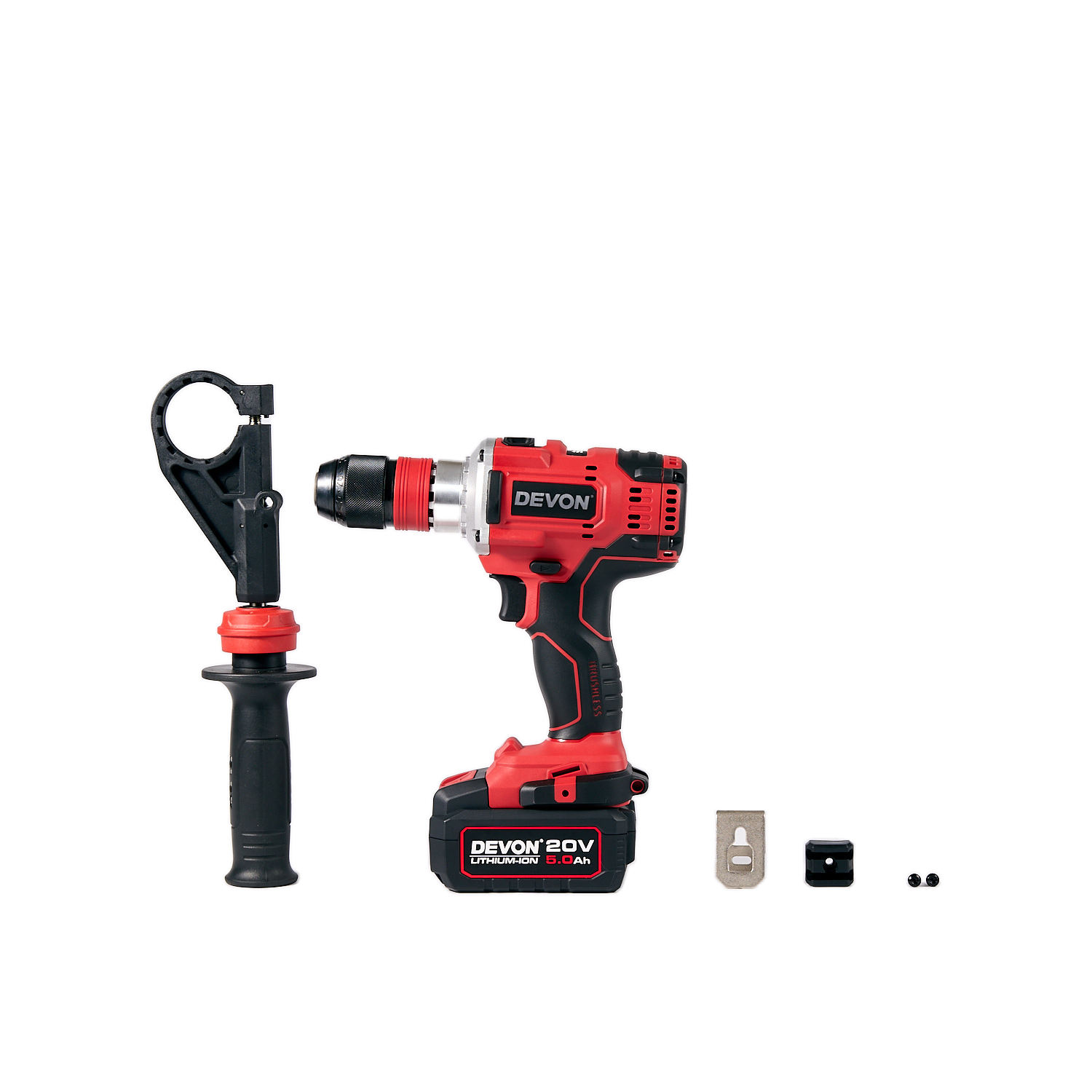 Аккумуляторный шуруповерт/дрель DEVON 5289-LI-20FS/ бесщеточный / 4 скорости / быстросъемный патрон / 55/120Нм / 20В / 2 аккум. 5.0 А∙ч / быстрое ЗУ 190 Вт