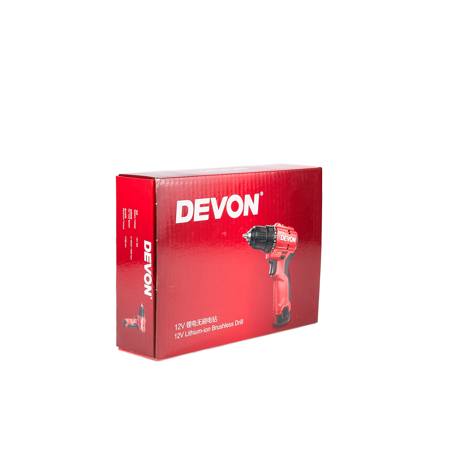 Аккумуляторный шуруповерт/дрель DEVON 5206-Li-12 / бесщеточный / 25/50Нм / 12 В / 1 аккум. 2.0 А∙ч