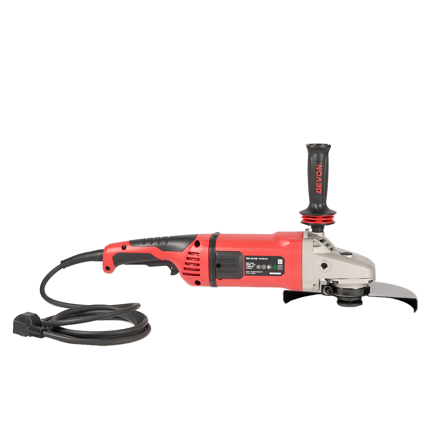 Угловая шлифовальная машина (УШМ) сетевая DEVON 2831-26-230 / 230 мм / 2600 Вт / 220 В / антивибрационная рукоятка / М14