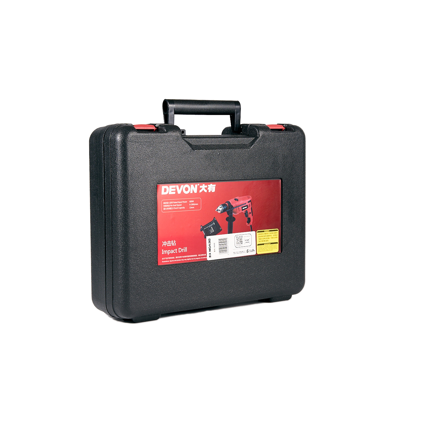 Сетевая ударная дрель DEVON 1515 / 600 Вт / вес 2,2 кг / сталь 10 / дерево 28 / бетон 13 / кирпич 16