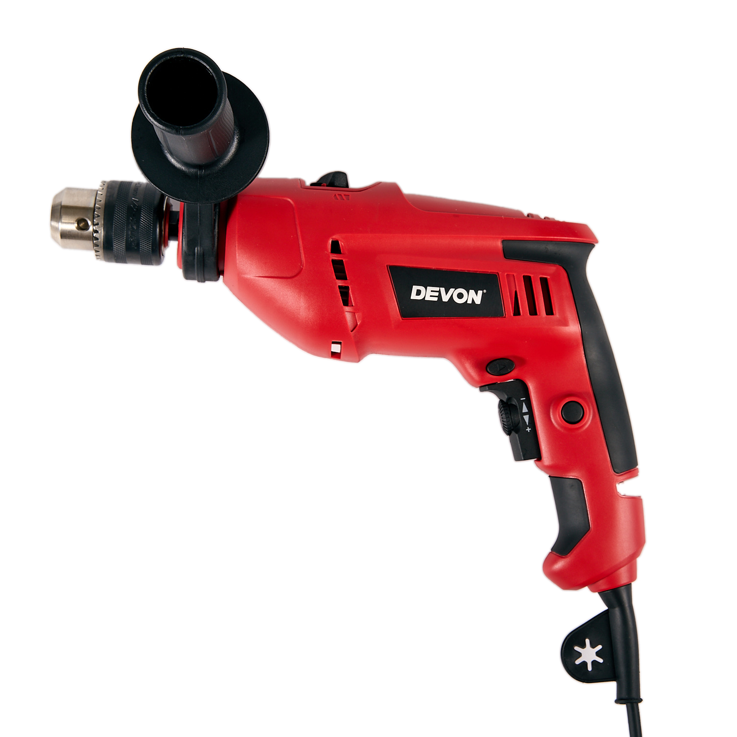 Сетевая ударная дрель DEVON 1515 / 600 Вт / вес 2,2 кг / сталь 10 / дерево 28 / бетон 13 / кирпич 16