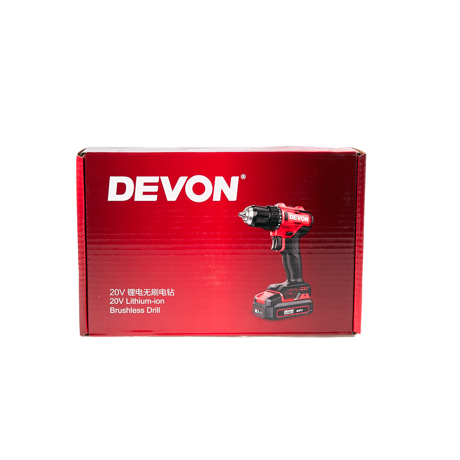 Аккумуляторный шуруповерт/дрель DEVON 5210-Li-20 / бесщеточный / 27/55Нм / 20 В / 2 аккум. 2.0 А∙ч / стандартное ЗУ 75 Вт