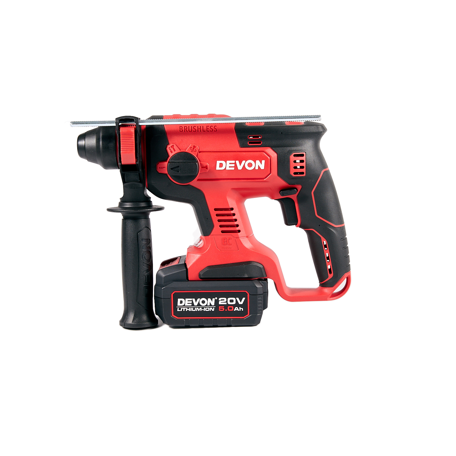 Аккумуляторный перфоратор DEVON 5401-Li-20RH / SDS plus / бесщеточный / 6-12мм / 20 В / 2 аккум. 2.0 А∙ч / стандартное ЗУ 75 Вт