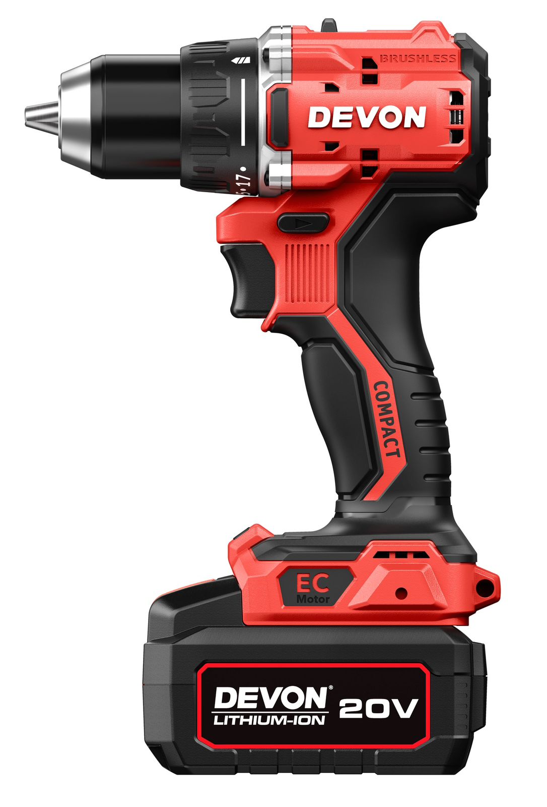 Аккумуляторный шуруповерт/дрель 5203-LI-20 / бесщеточный / 45/90Нм / 20В / 2 аккум. 5.0 А∙ч / быстрое ЗУ 190 Вт