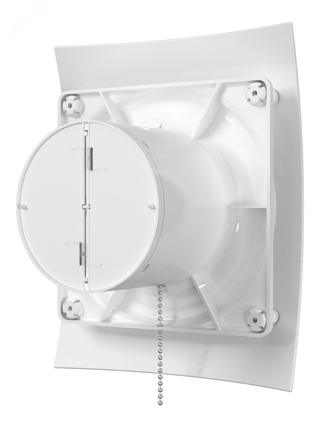 Вентилятор осевой вытяжной с обратным клапаном и шнуровым тяговым выключателем D100