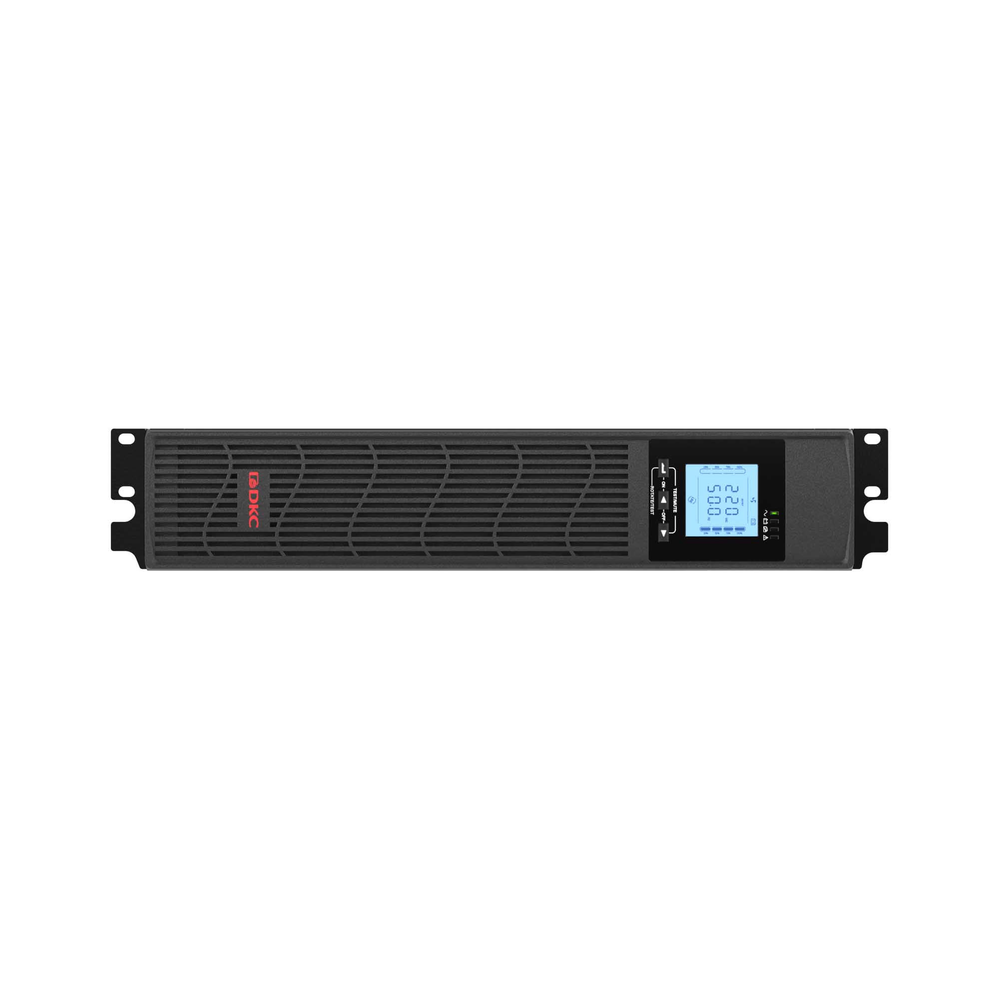 Линейно-интерактивный ИБП ДКС серии Info Rackmount Pro, 1000ВА/800Вт,1/1, USB, RJ45, 6xIEC C13, Rack 2U, SNMP/AS400 slot, 2x7Aч