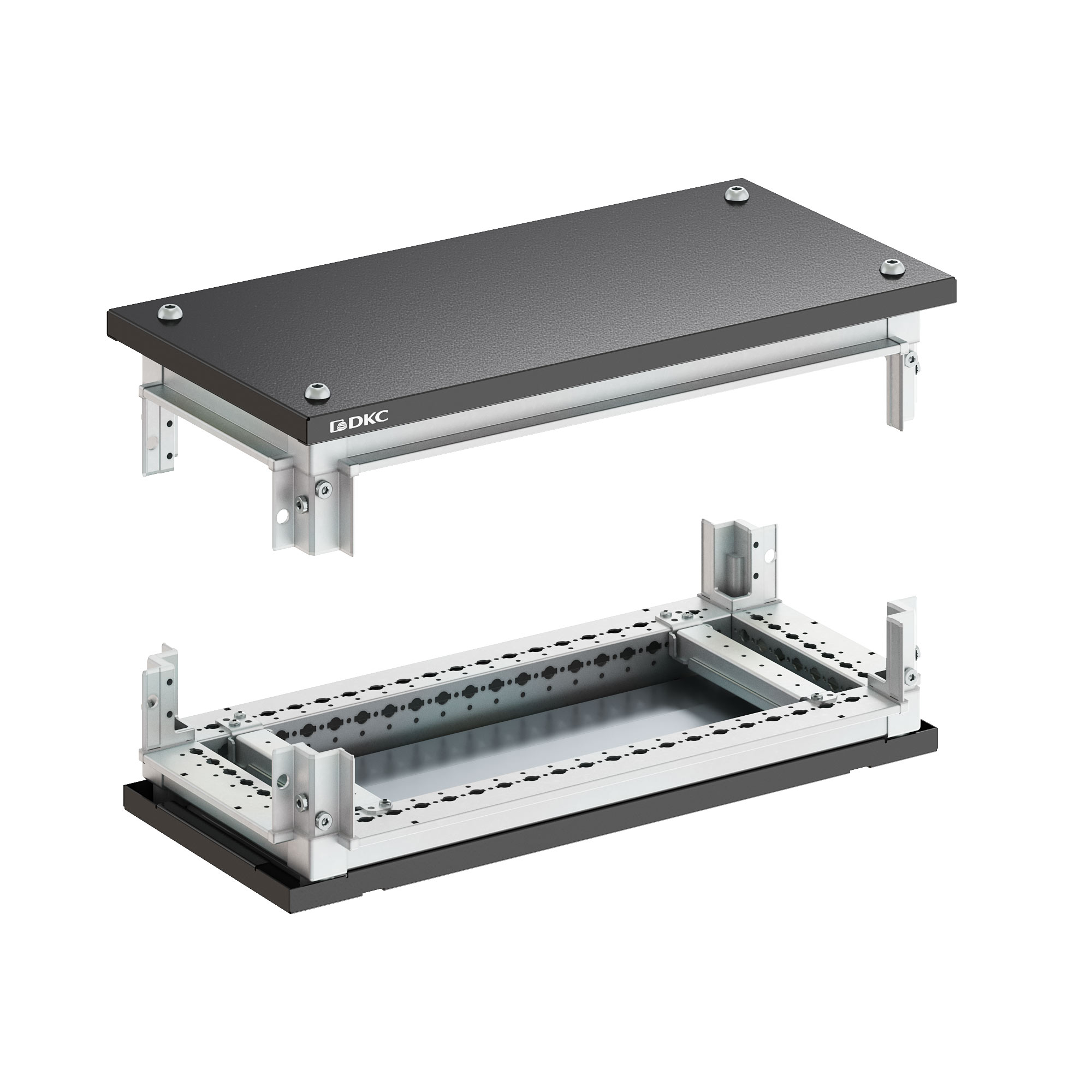 Крыша и основание RAL9005 с направляющими для корпусов CQE N, ШхГ 400х300 мм, комплект RAM block