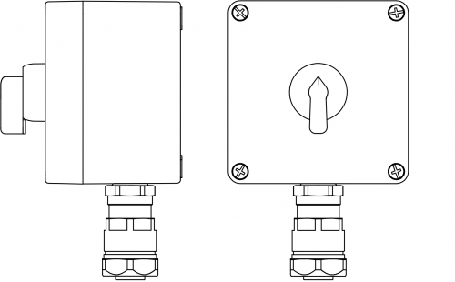 Взрывозащищенный пост управления из полиэстера CPE-P-03-(1xKB54(20))-1xANP22BMB(C)1Ex d e IIC Т5 Gb / Ex tb IIIC T95°C Db IP66/КЗ/ШЗ