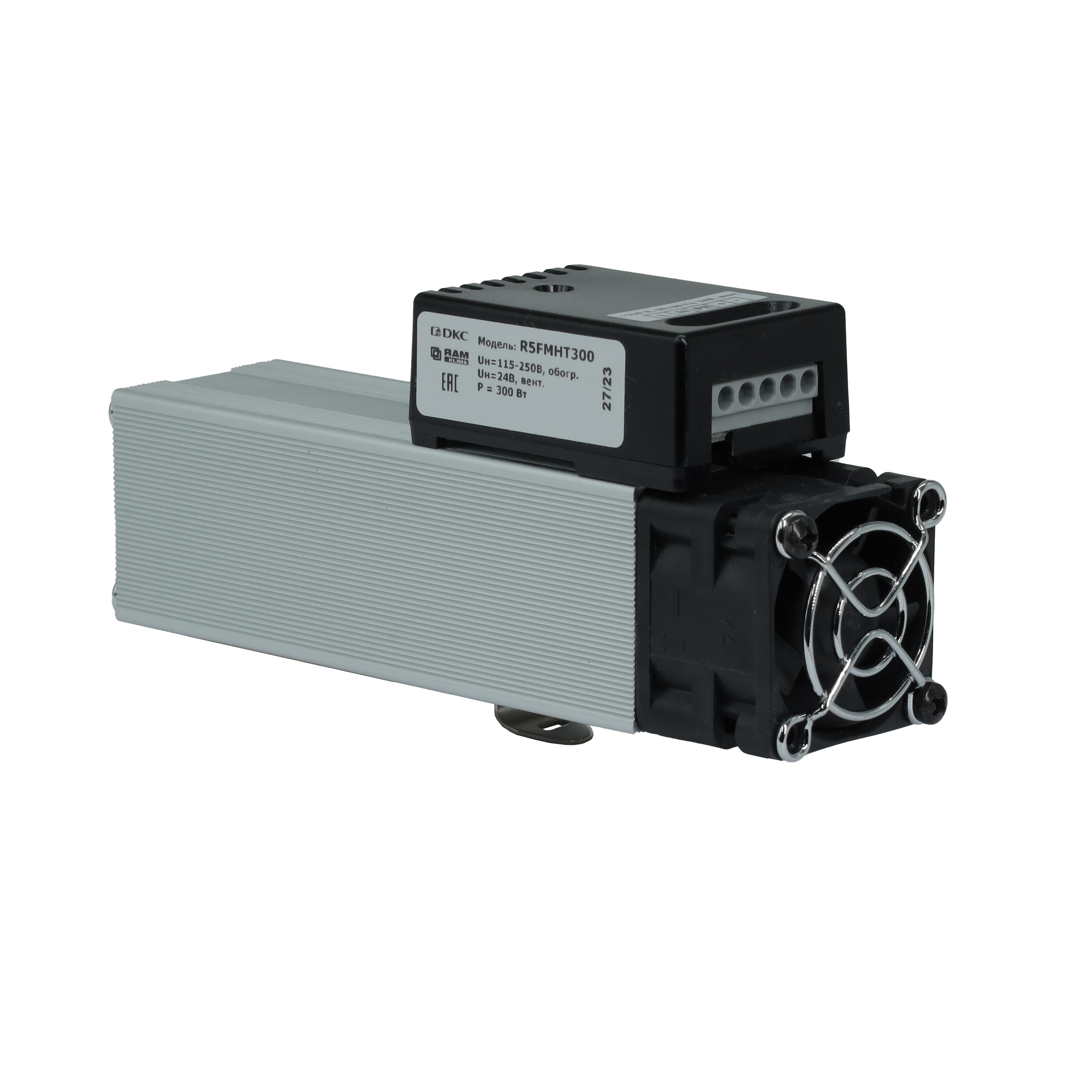 Компактный обогреватель с вентилятором 300 Вт, 230 В + 24 В DC