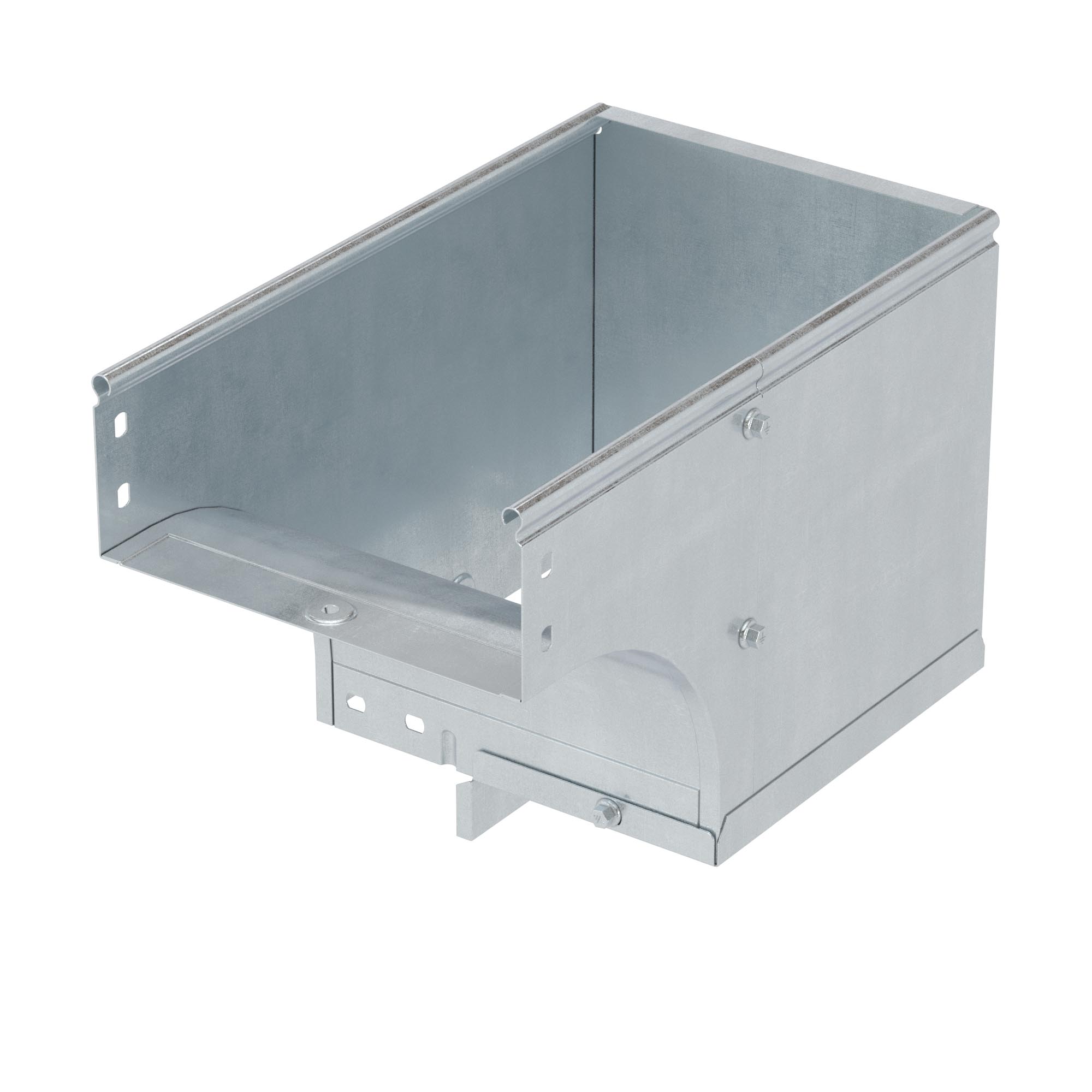 Угол CDSS 90 вертикальный внеш. переходник лев. осн.400 H100 в комплекте с крепежными элементами и соединительными пластинами, необходимыми для монтажа, горячеоцинкованный