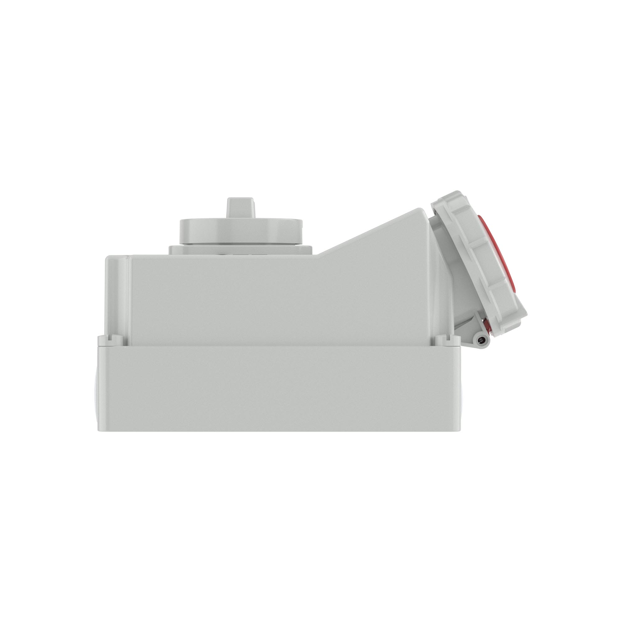 Розетка настенная с механической блокировкой и боковым расположением разъема WIS IP67 16А 3P+E+N 400В