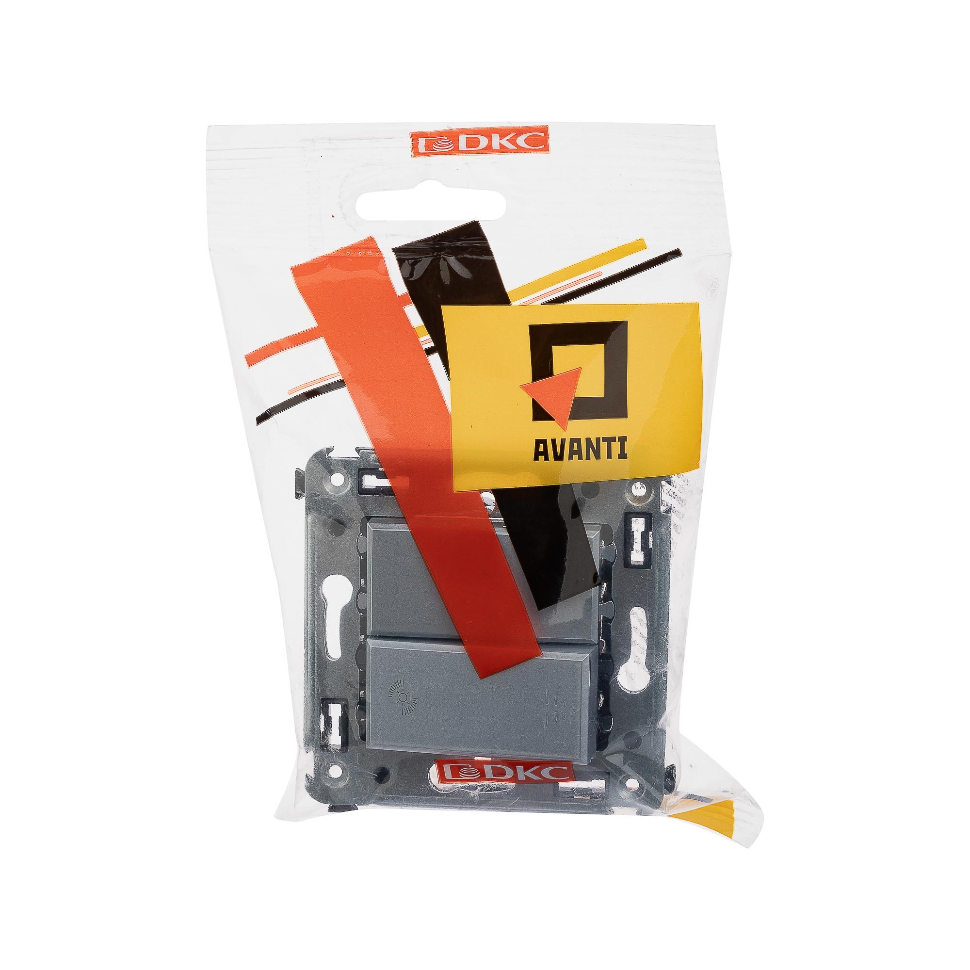 Диммер кнопочный в стену для LED ламп, "Avanti", "Закаленная сталь"