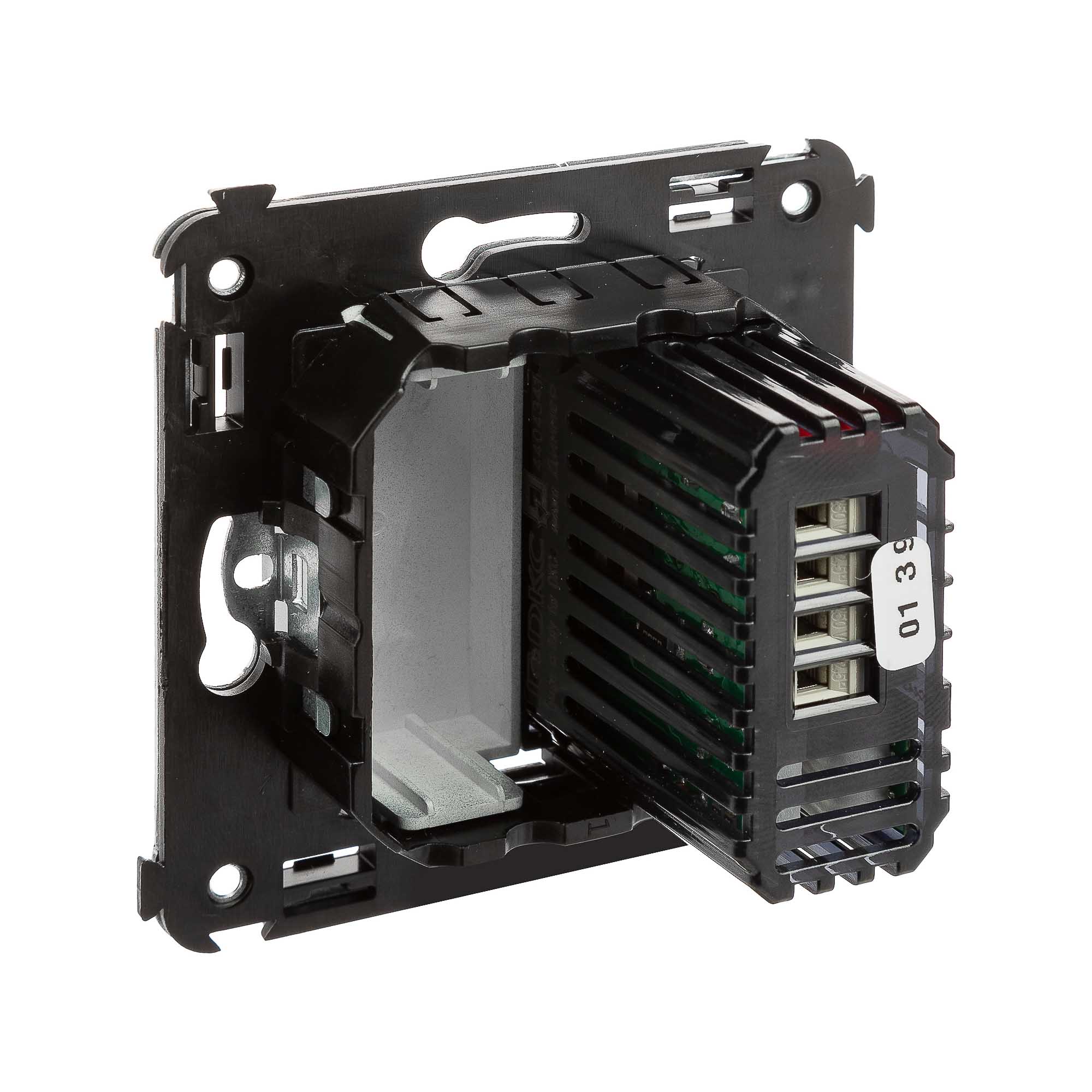 Диммер кнопочный в стену для LED ламп, "Avanti", "Закаленная сталь"