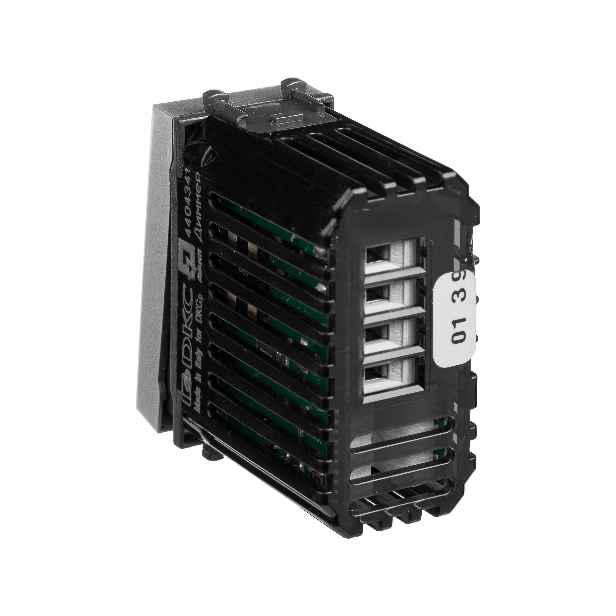 Диммер кнопочный модульный для LED ламп, "Avanti", "Закаленная сталь", 1модуль