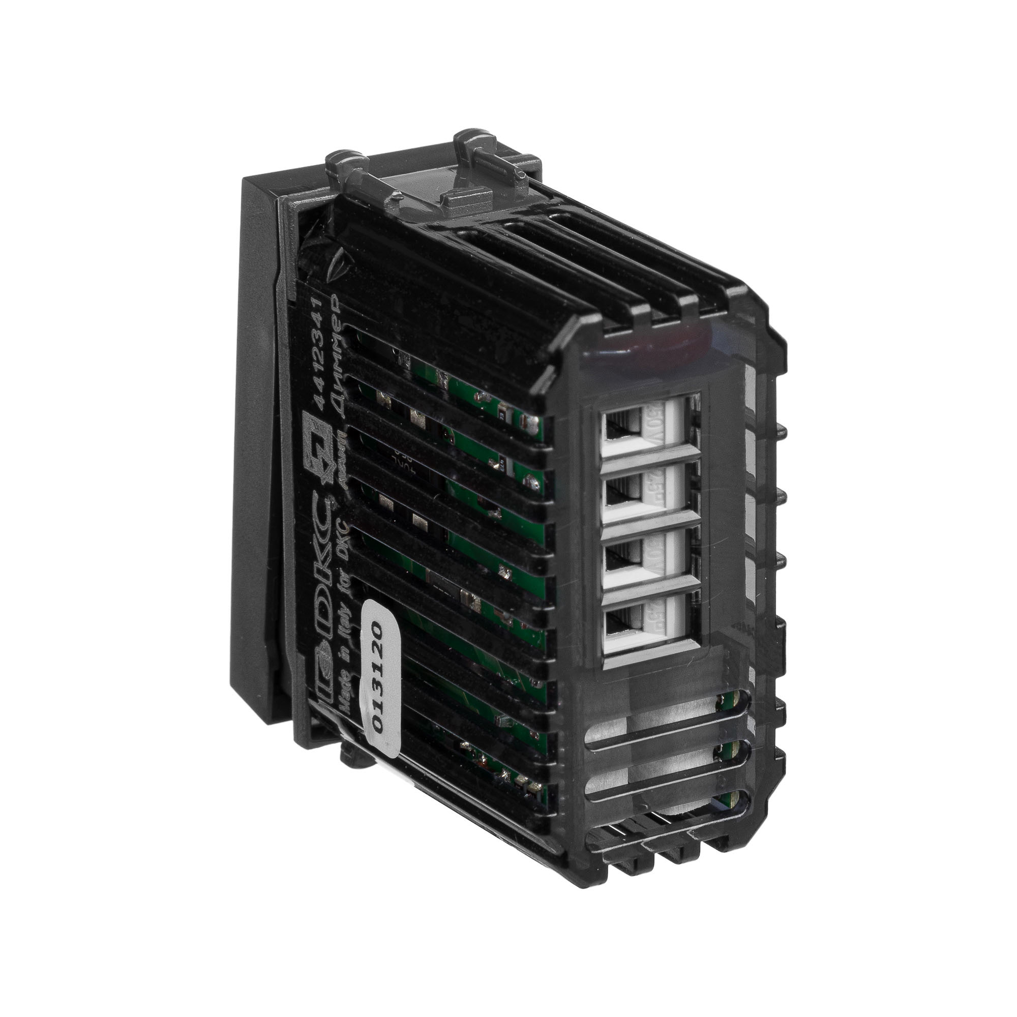 Диммер кнопочный модульный для LED ламп, "Avanti", "Черный матовый", 1 модуль