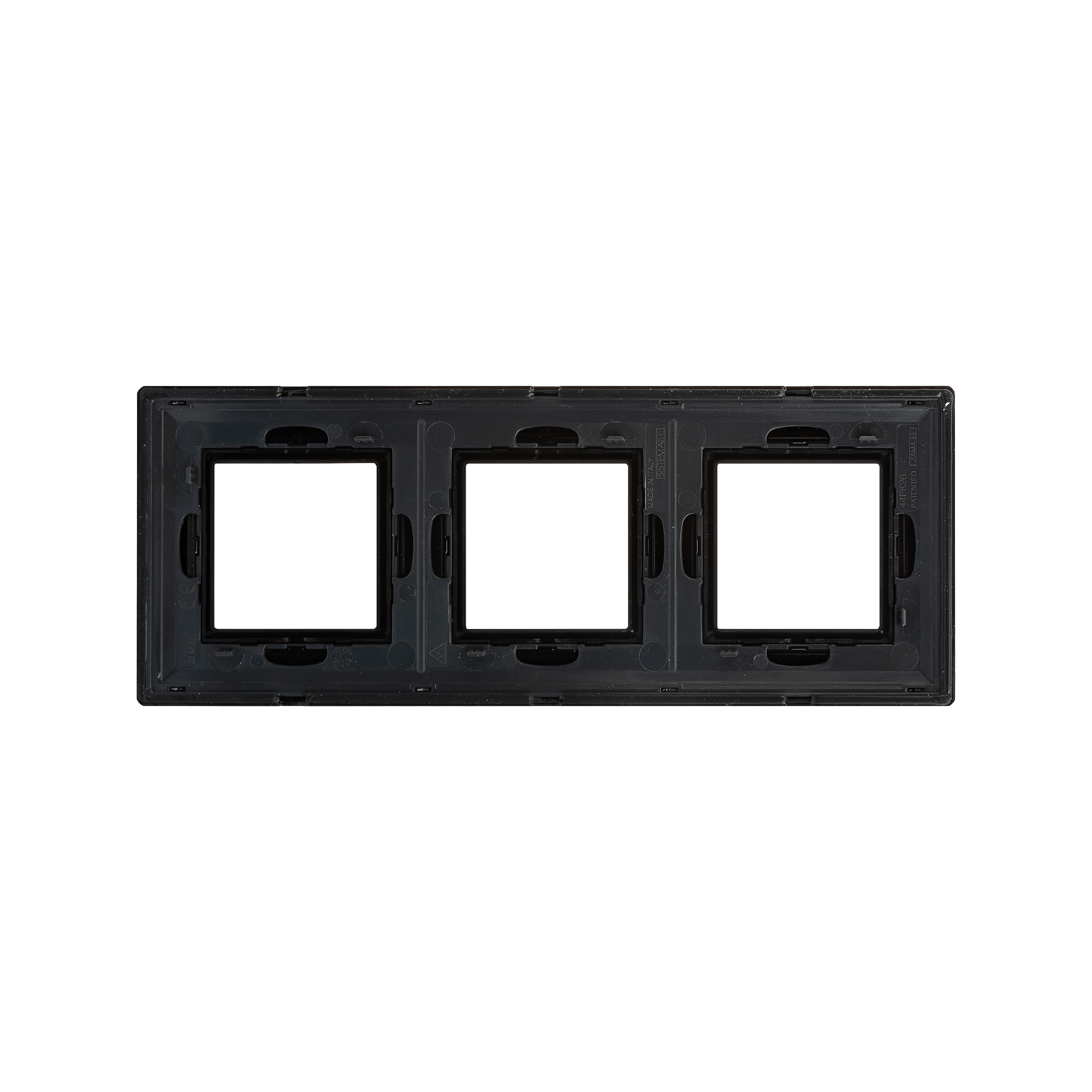 Рамка из металла, "Avanti", черная, 3 поста (6 мод.)