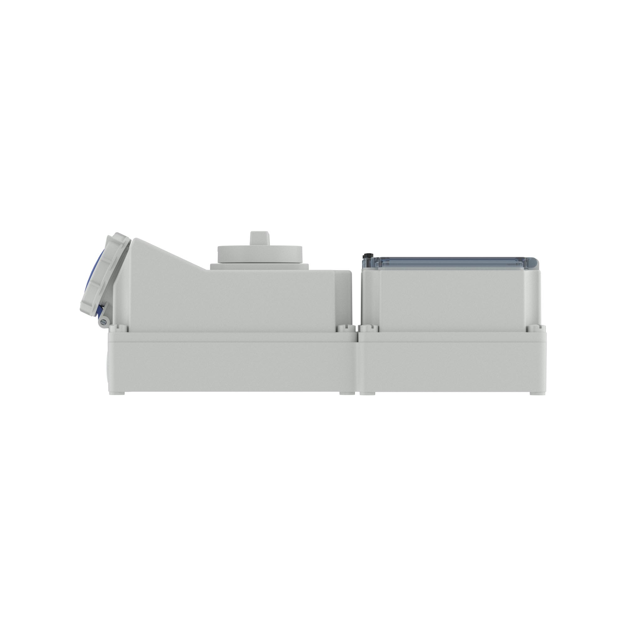 Розетка настенная с механической блокировкой и DIN-рейкой на 6 модулей WSD IP67 16А 2P+E 230В