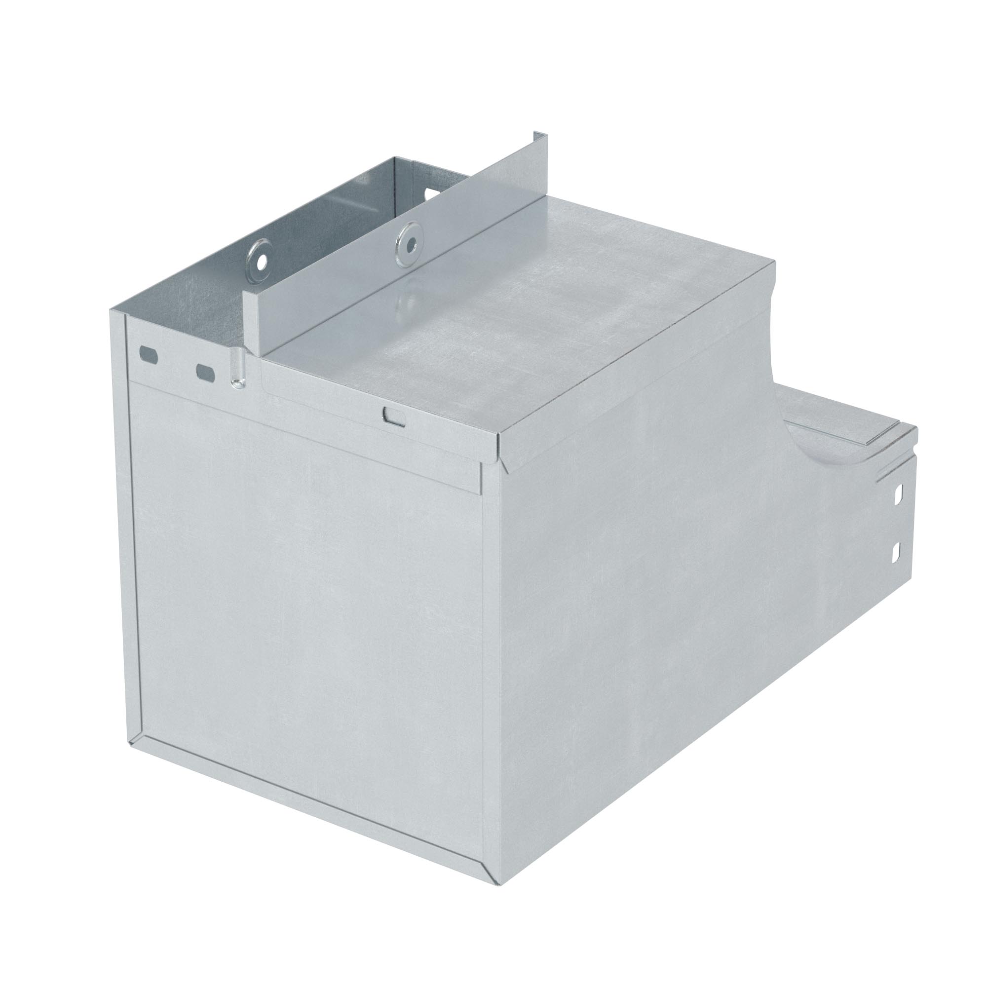 Угол CSSD 90 вертикальный внутр. переходник прав. осн.200 H100 в комплекте с крепежными элементами и соединительными пластинами, необходимыми для монтажа, горячеоцинкованный