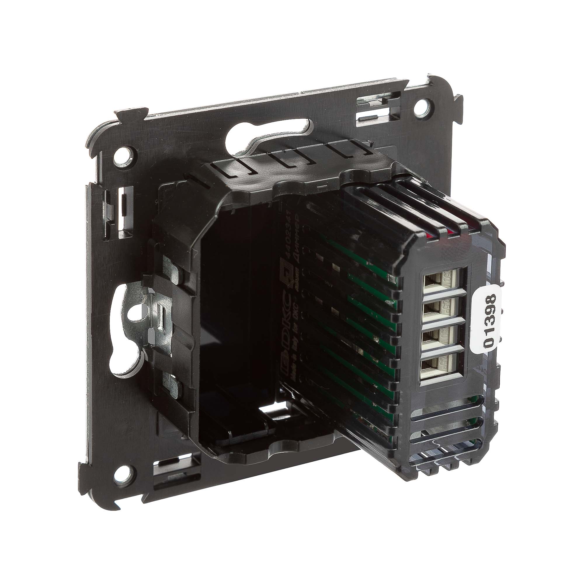 Диммер кнопочный в стену для LED ламп, "Avanti", "Черный квадрат"