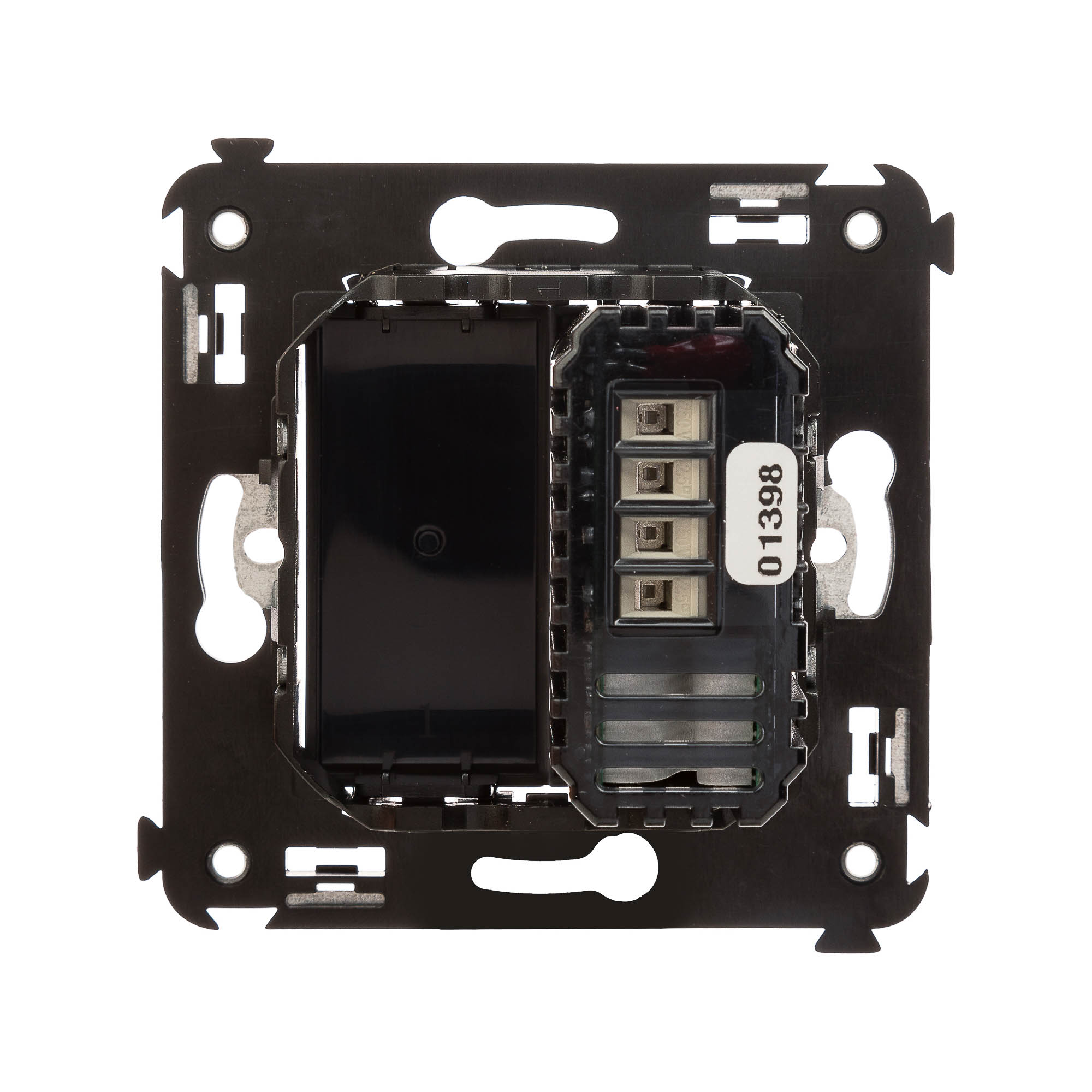 Диммер кнопочный в стену для LED ламп, "Avanti", "Черный квадрат"