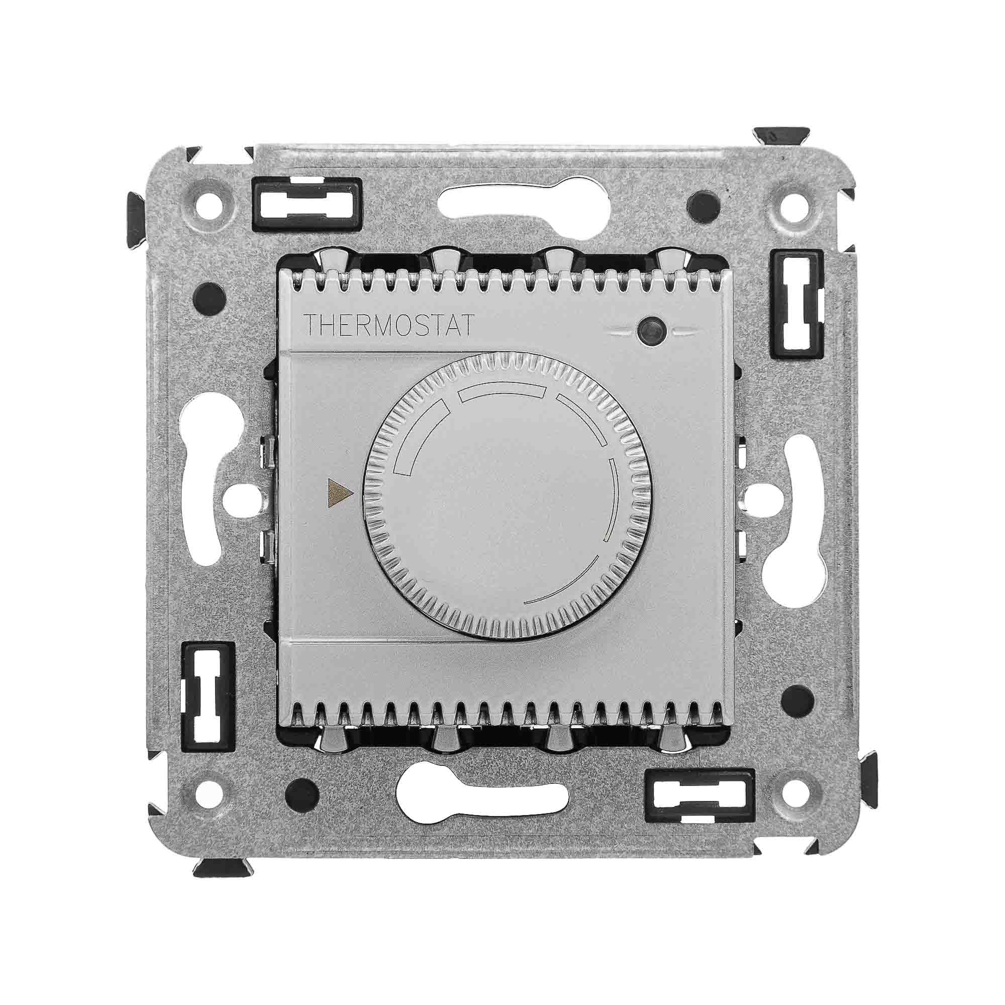 Термостат для теплых полов в стену, "Avanti", "Закаленная сталь"