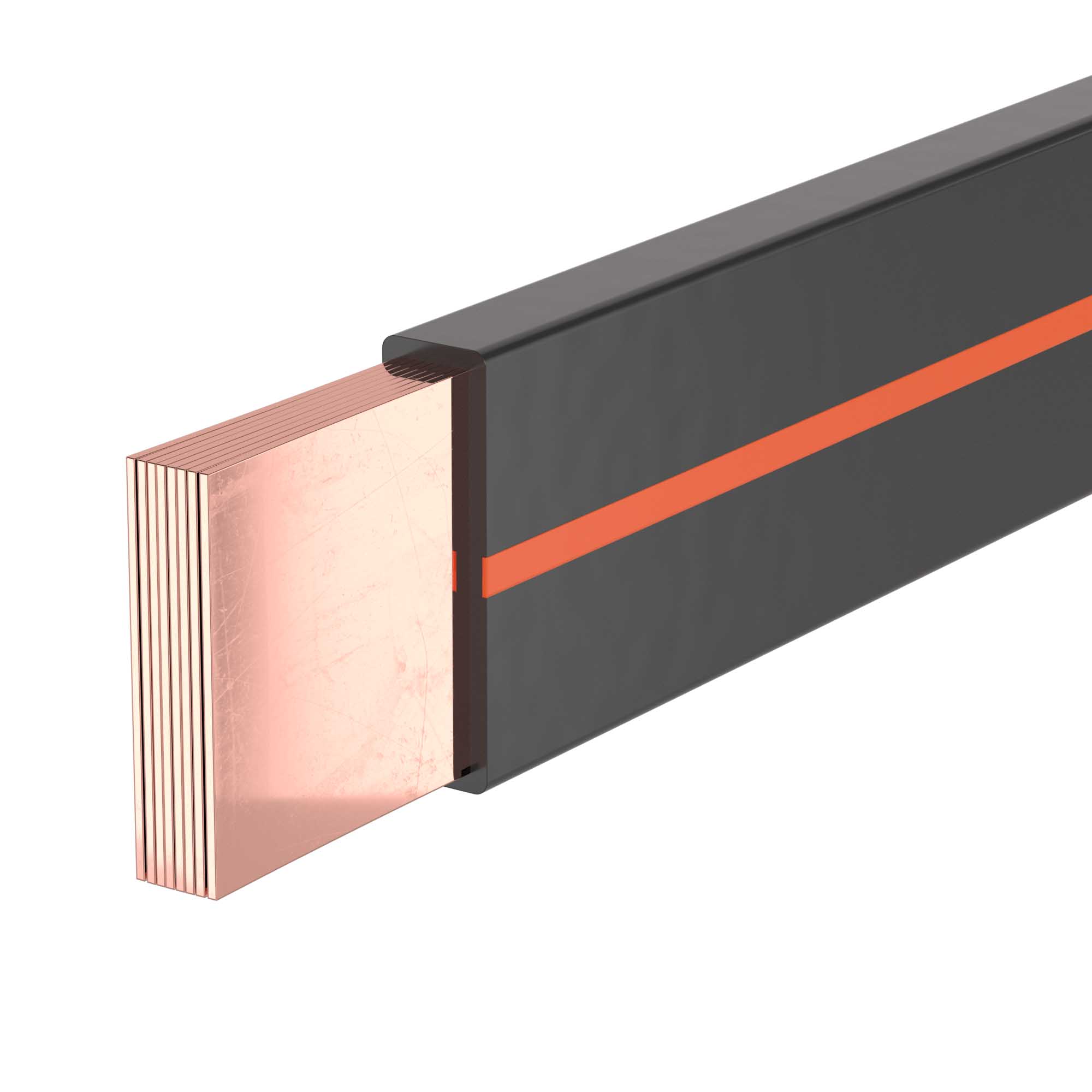 Гибкая шина в ПВХ изоляции, 4x50x1мм, In-727А (ΔT-50K) 2м