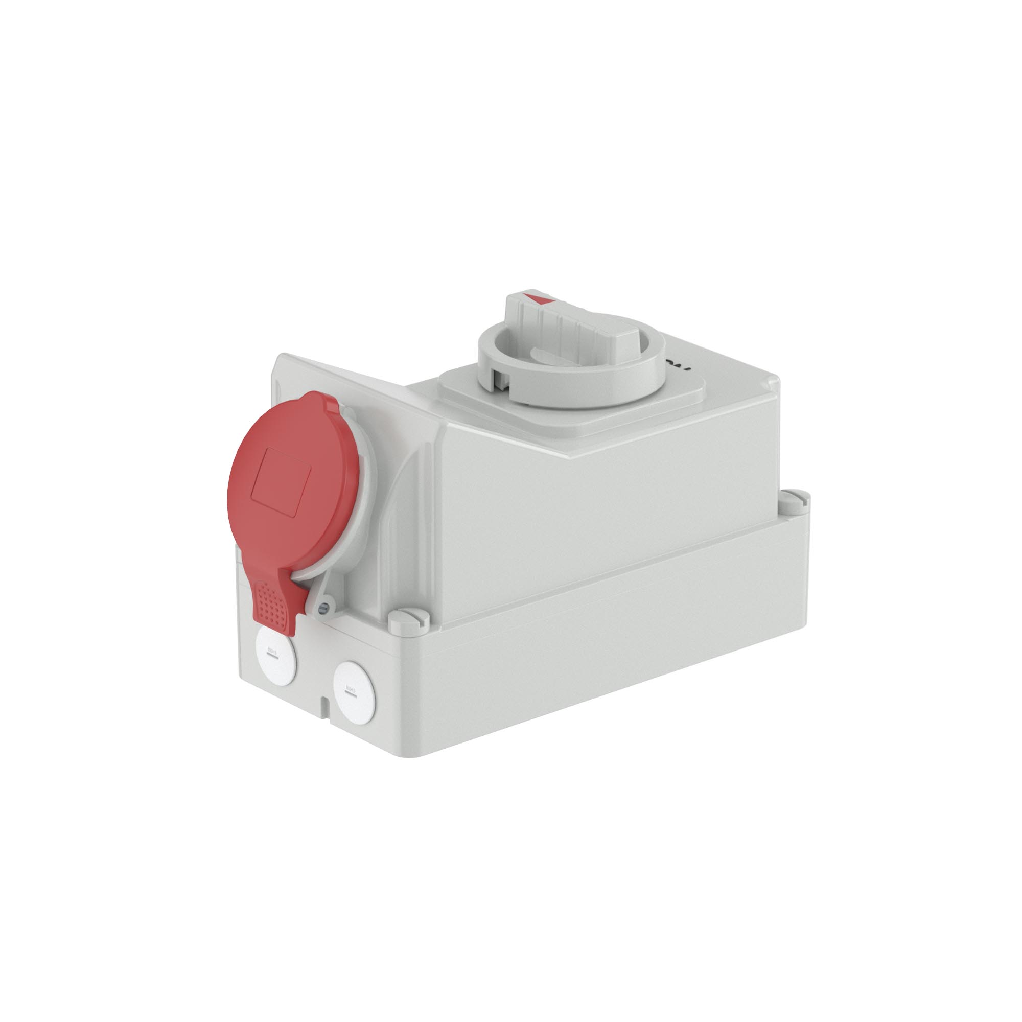 Розетка настенная с механической блокировкой и боковым расположением разъема WIS IP44 32А 3P+E 400В