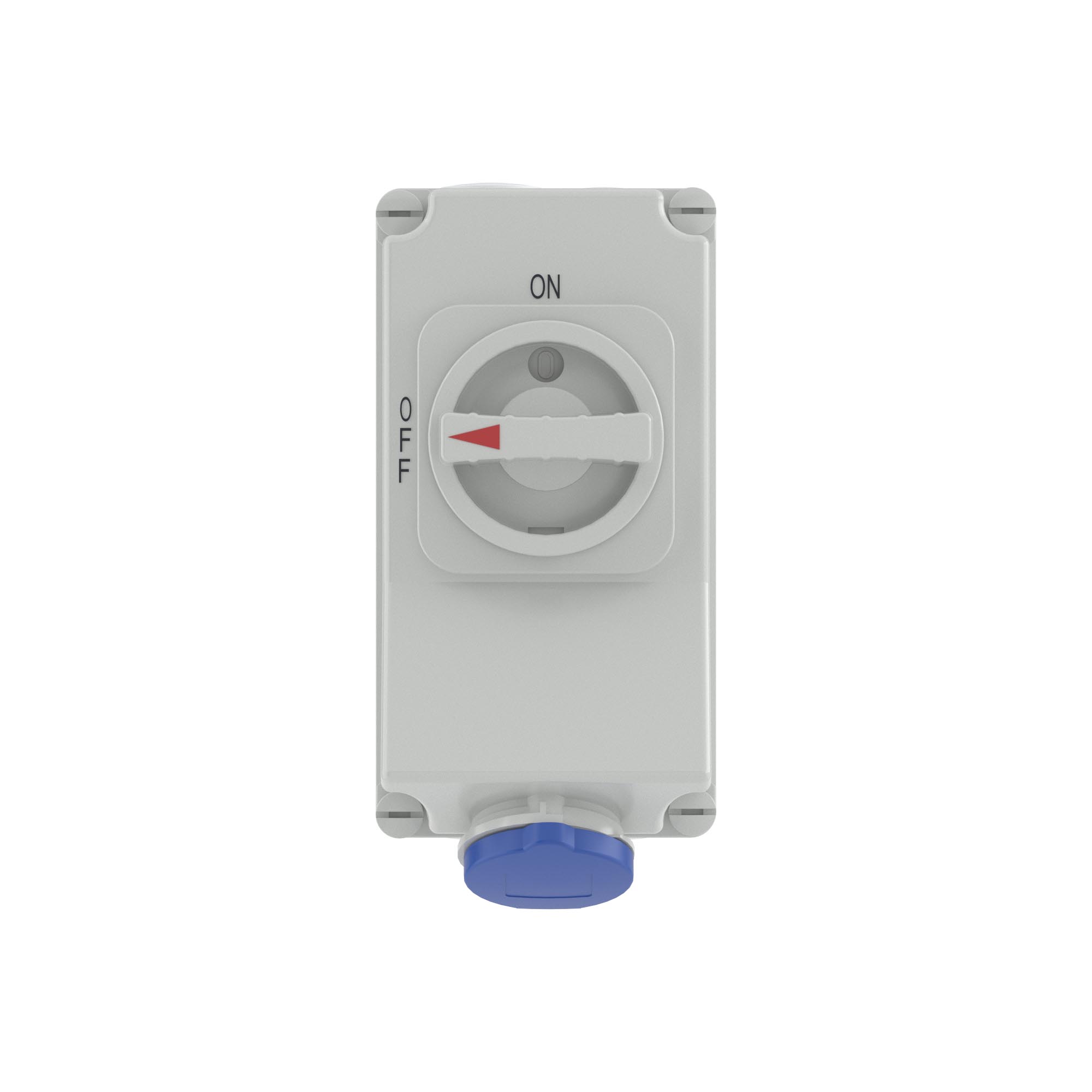 Розетка настенная с механической блокировкой и боковым расположением разъема WIS IP44 32А 2P+E 230В