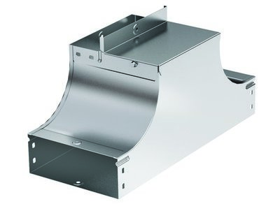 Крышка-ответвитель TSS (плоск) 400/80 в комплекте с крепежными элементами и соединительными пластинами, необходимыми для монтажа, горячеоцинкованная