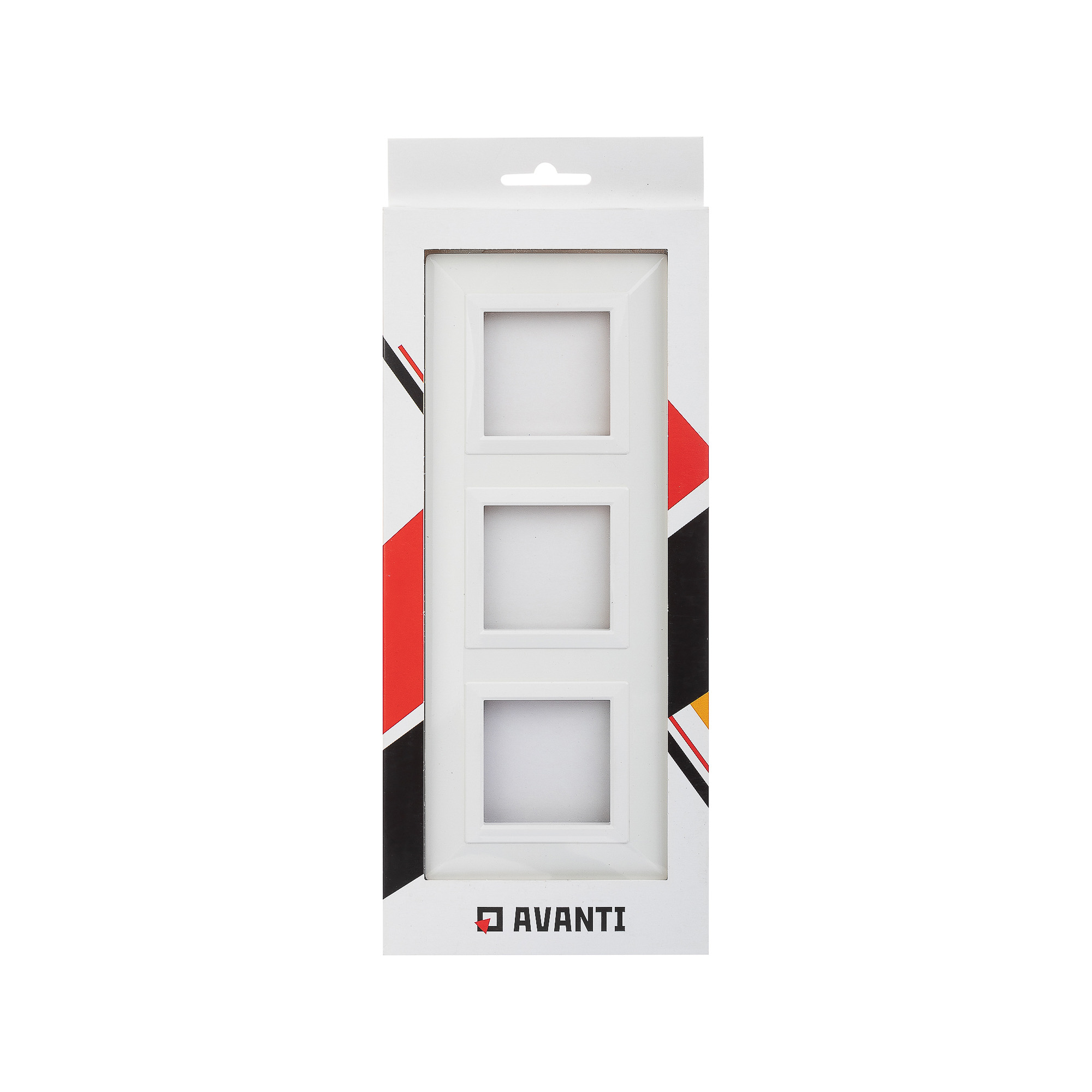 Рамка из металла, "Avanti", белая, 3 поста (6 мод.)